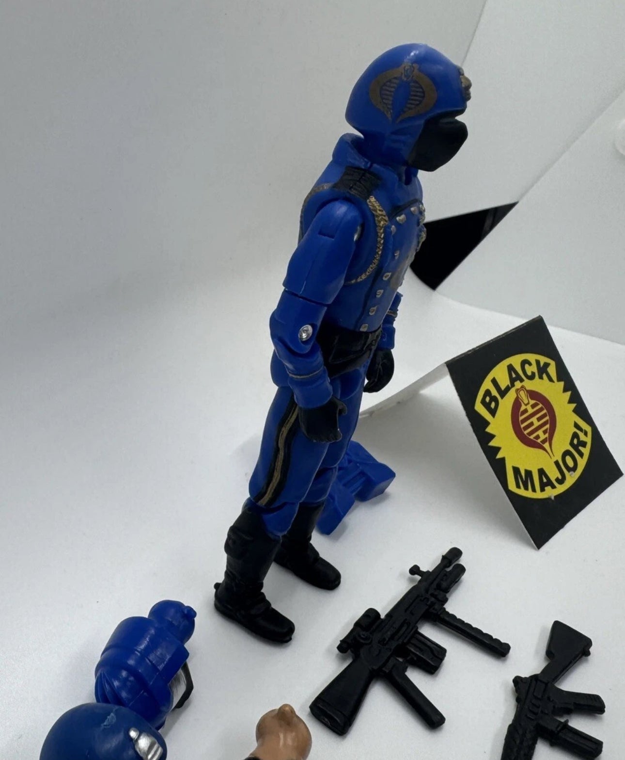 Black Major Custom Gi Joe Cobra Crimson guard CG Blue With Gold