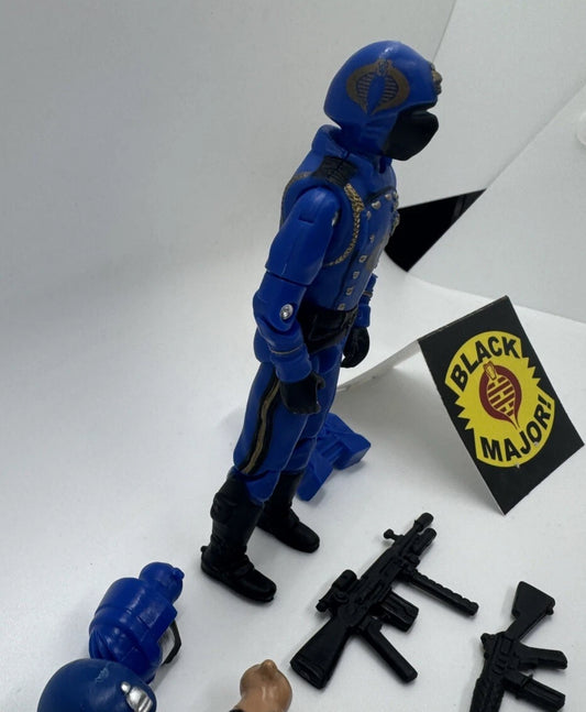 Black Major Custom Gi Joe Cobra  Crimson guard CG  Blue With Gold